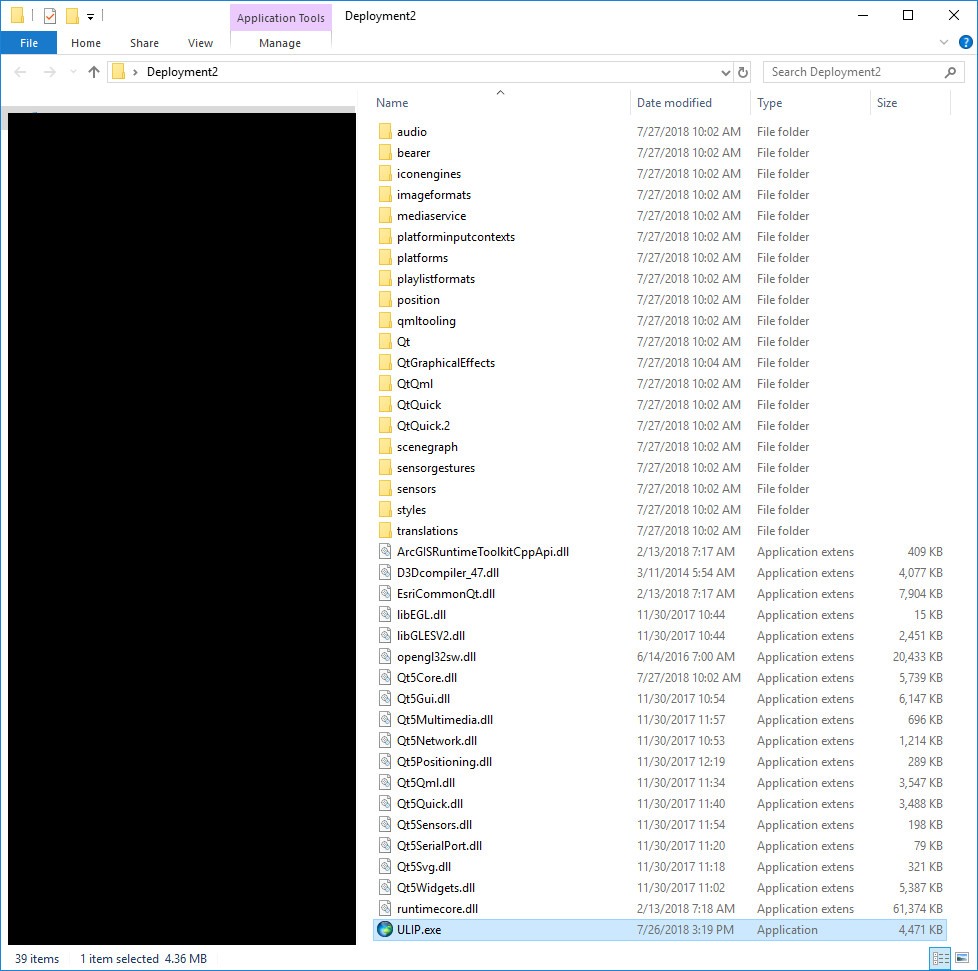 deployment folder contents