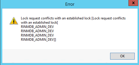 Lock conflict