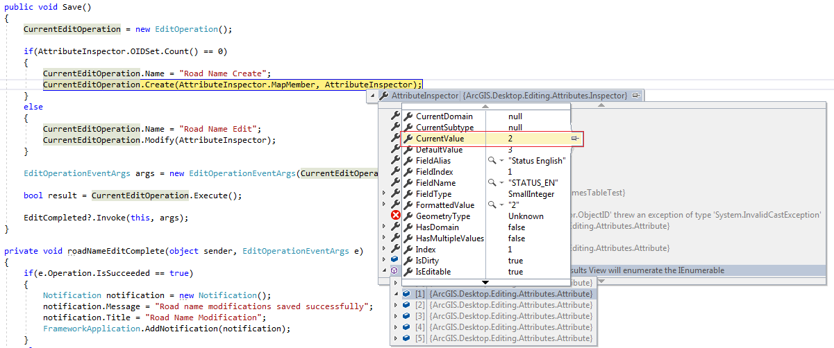 Debugger shows Subtype updated