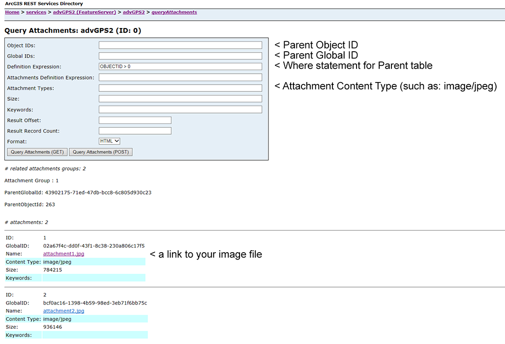 Query Attachments