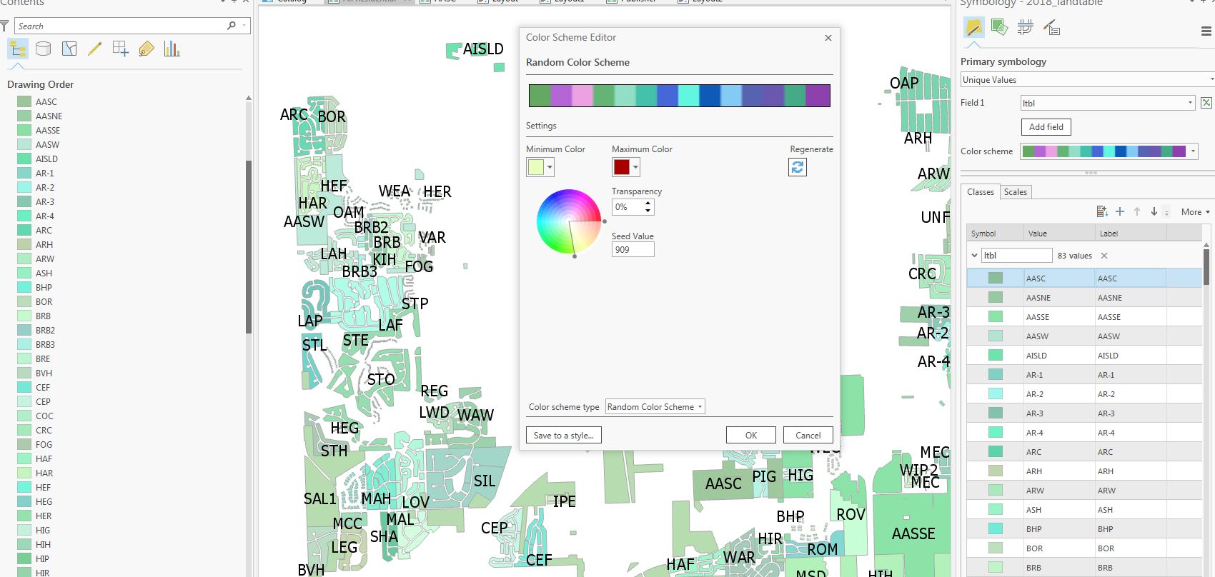 Solved: AcrPro Random Color Symbology - Esri Community
