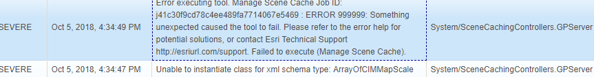 Server error log 