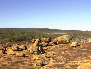 Above, the landscape as it appears at 30 South Latitude, 118 East Longitude, in Western Australia. 
