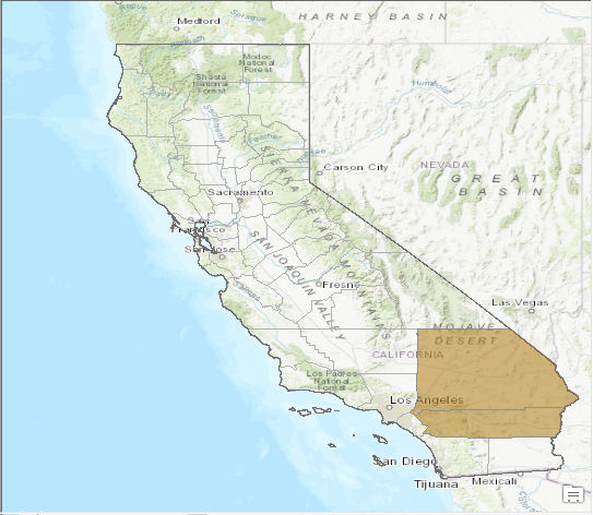 Map of Riverside-San Bernardino counties