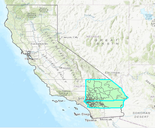 Map of Riverside-San Bernardino ZIP Codes
