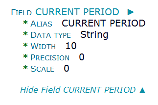 Alias being used as field name.