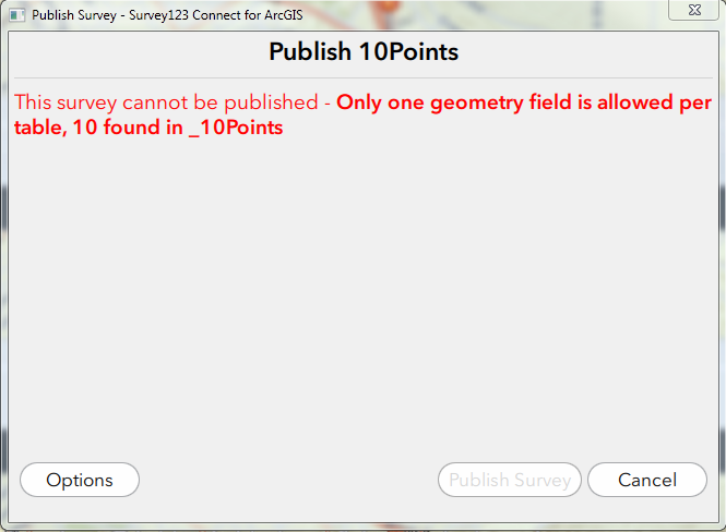 A sample of the error with 10 Points created