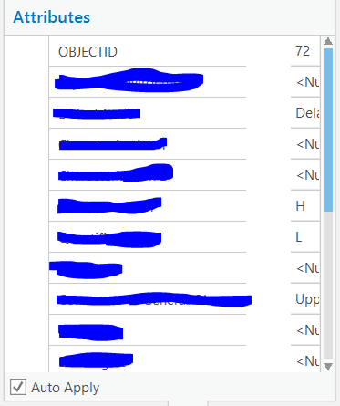 attribute pane slightly wider