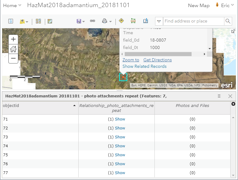 new Feature Layer with data appended from exported FGDB of original survey