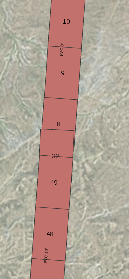 clip from the Pro mapping screen showing random order of rectangles by ID #