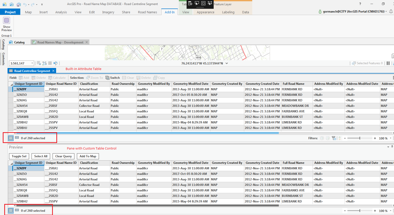 After appling SqlQuery to TableControlContent, attribute table contains same result.