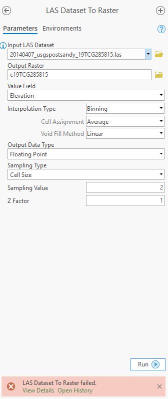 Solved: Receiving Error 000210 when running LAS Dataset To - Esri  Community