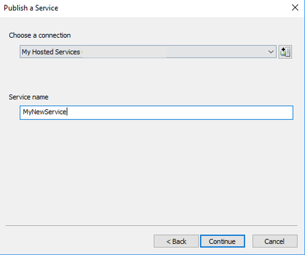 Selecting My Hosted Services