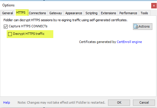 fiddler https options