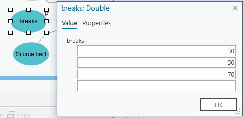 multi value model builder variable