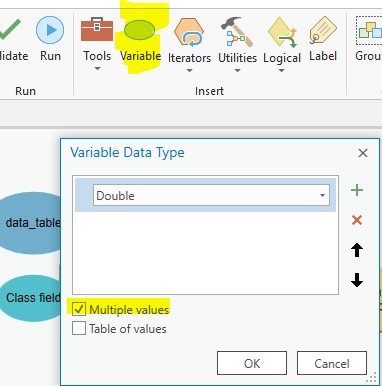 create multi value model variable