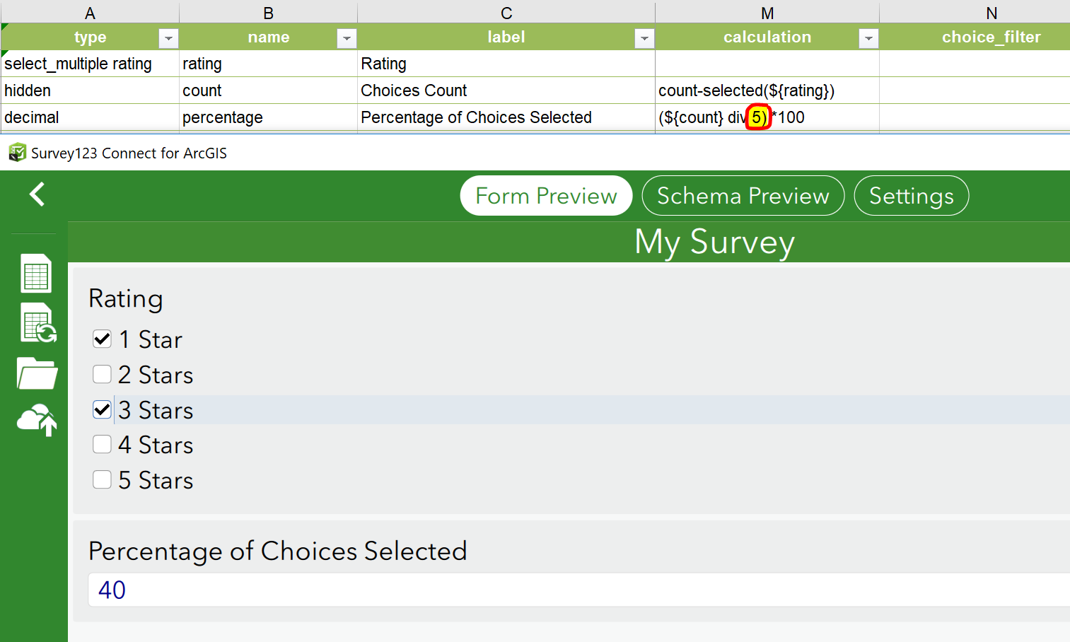Calculate a percentage based on selection from dro... - Esri Community