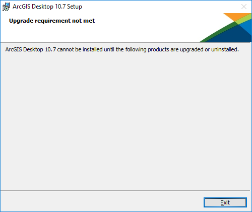 Solved Arcgis Desktop 10 7 Cannot Be Installed Until The Esri Community