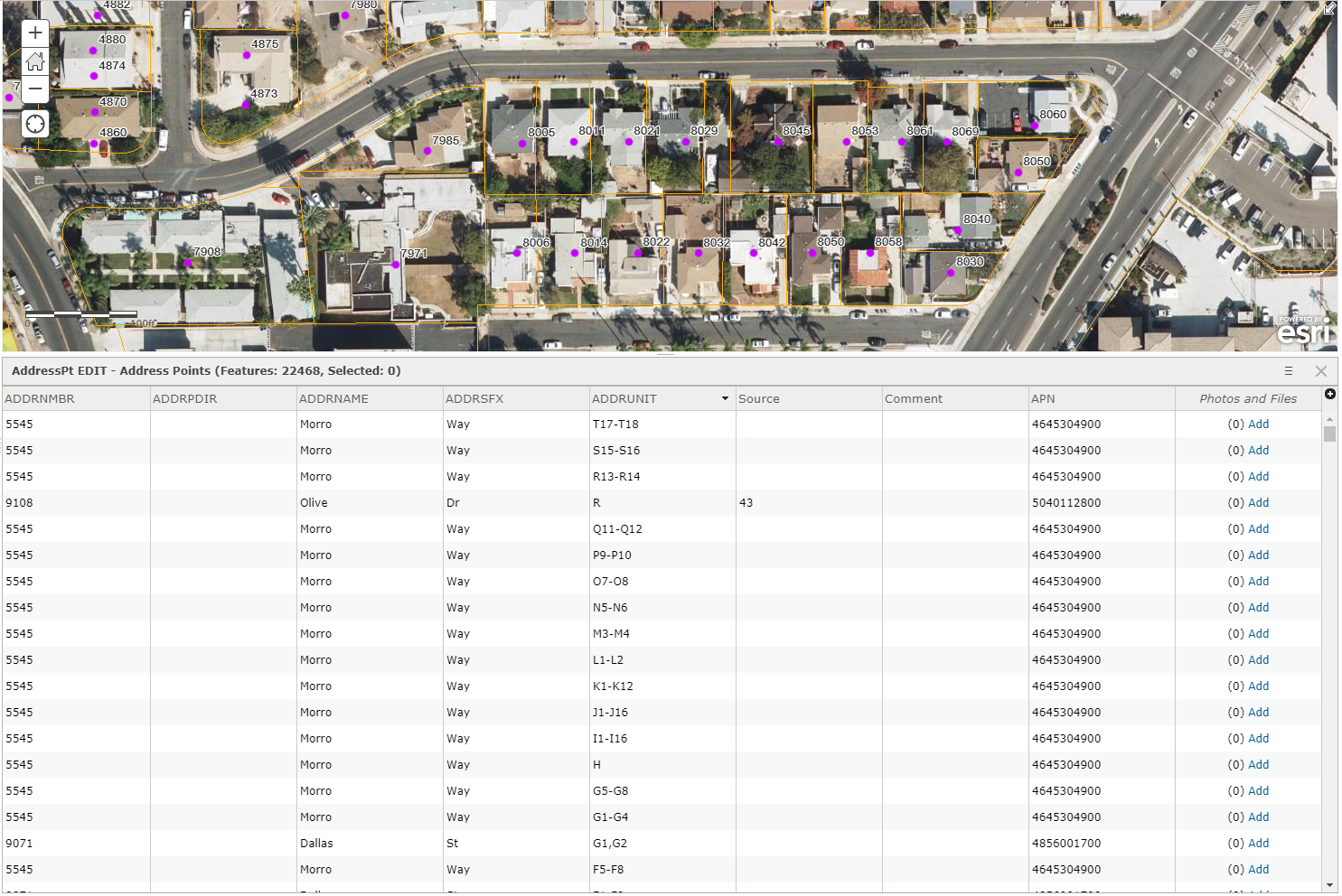 Address Data Table