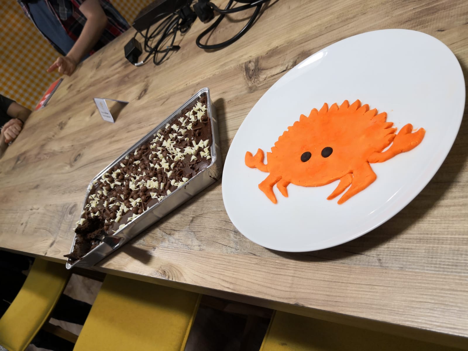 cake and Ferris the crab