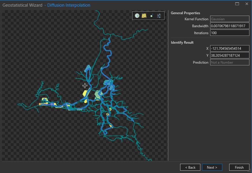 Diffusion Interpolation with barriers do not cover delta extent with default settings.