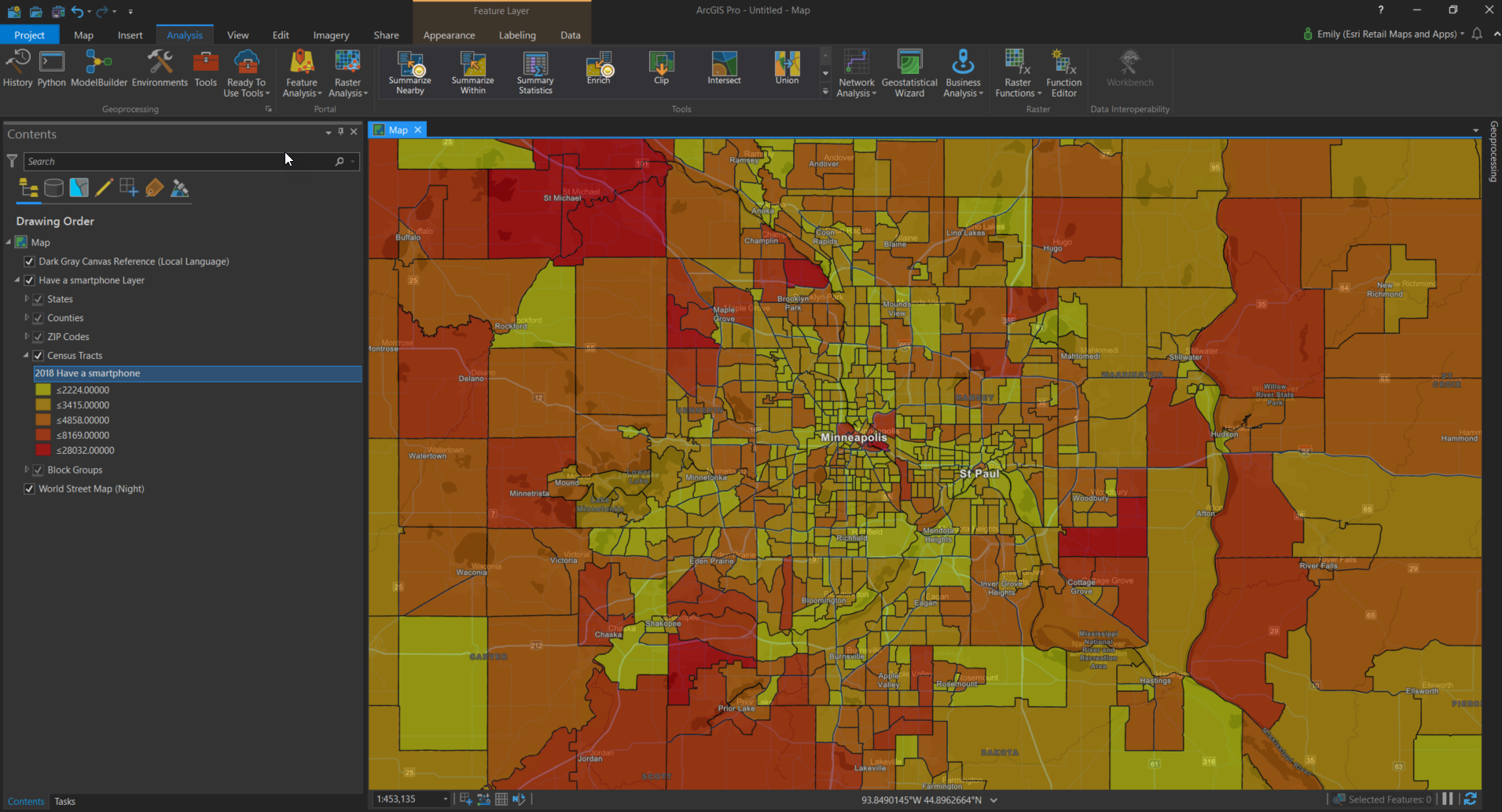 Color Coded Layer