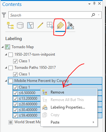 arcgis 10.6 deleting labels in the map layer