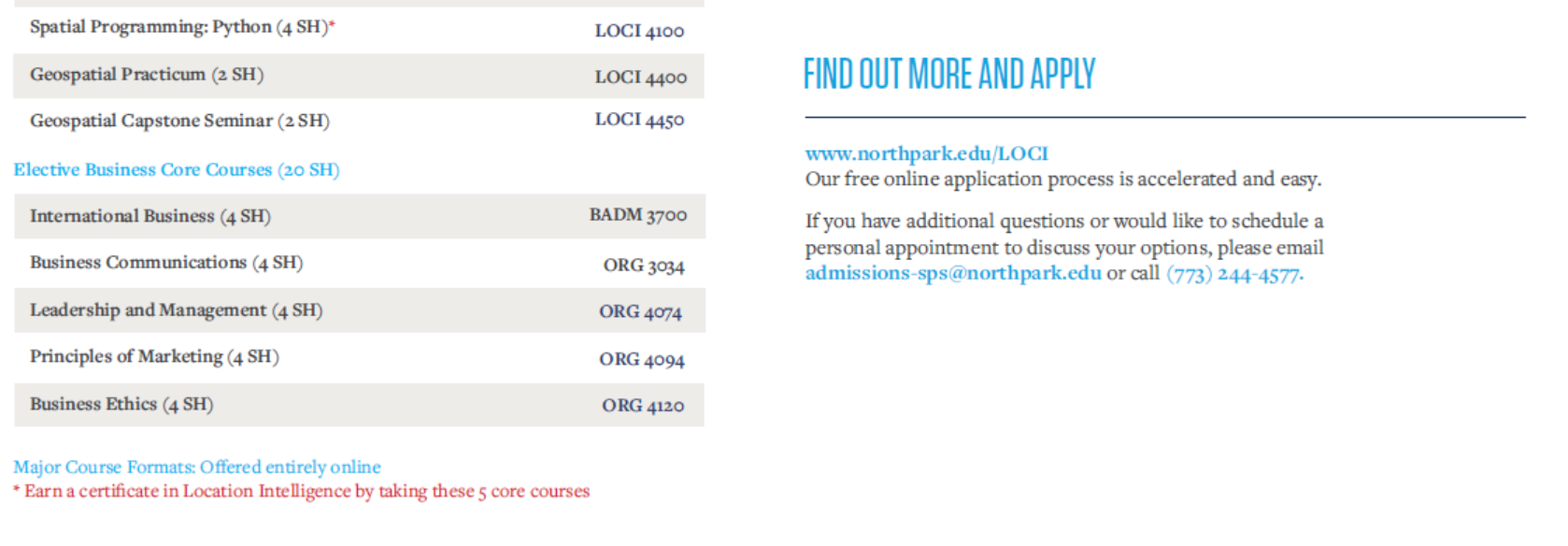 Location Intelligence Program at North Park University