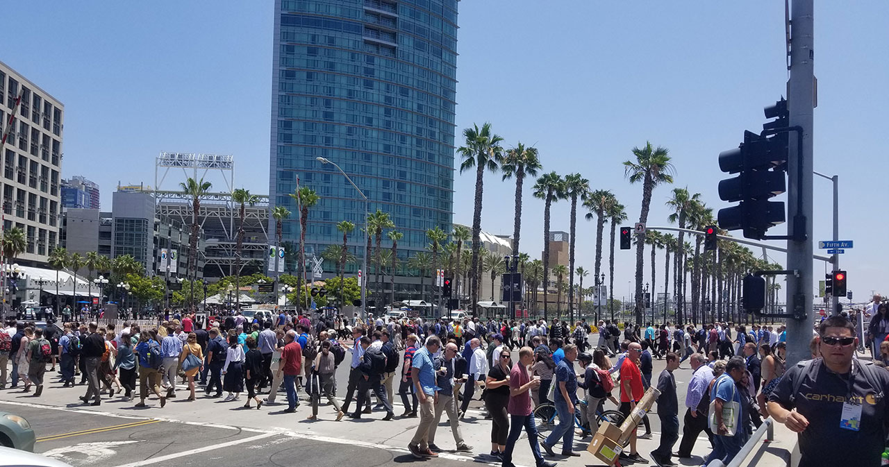 UC attendees take a lunch break in Downtown San Diego