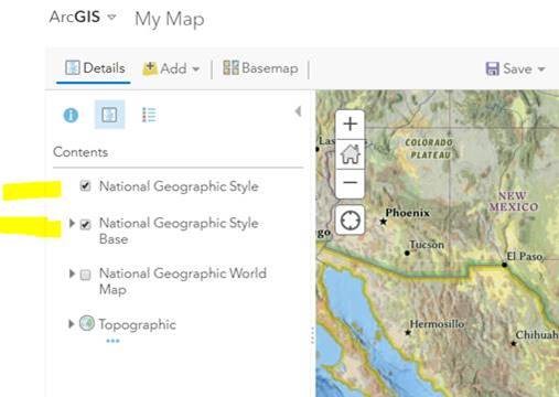 Using the National Geographic new basemap.