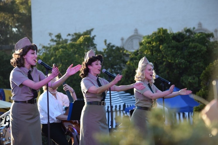 Women Singing in Military Costume