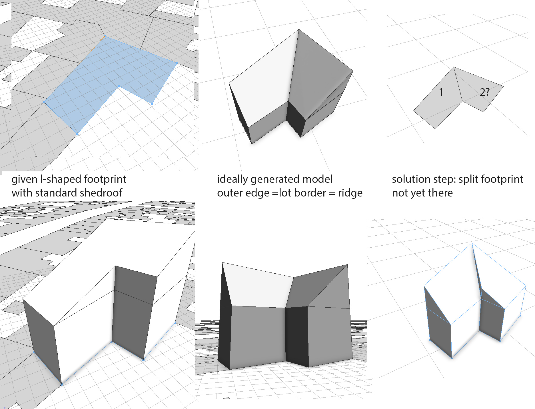 shedroof on L footprint, Ideas