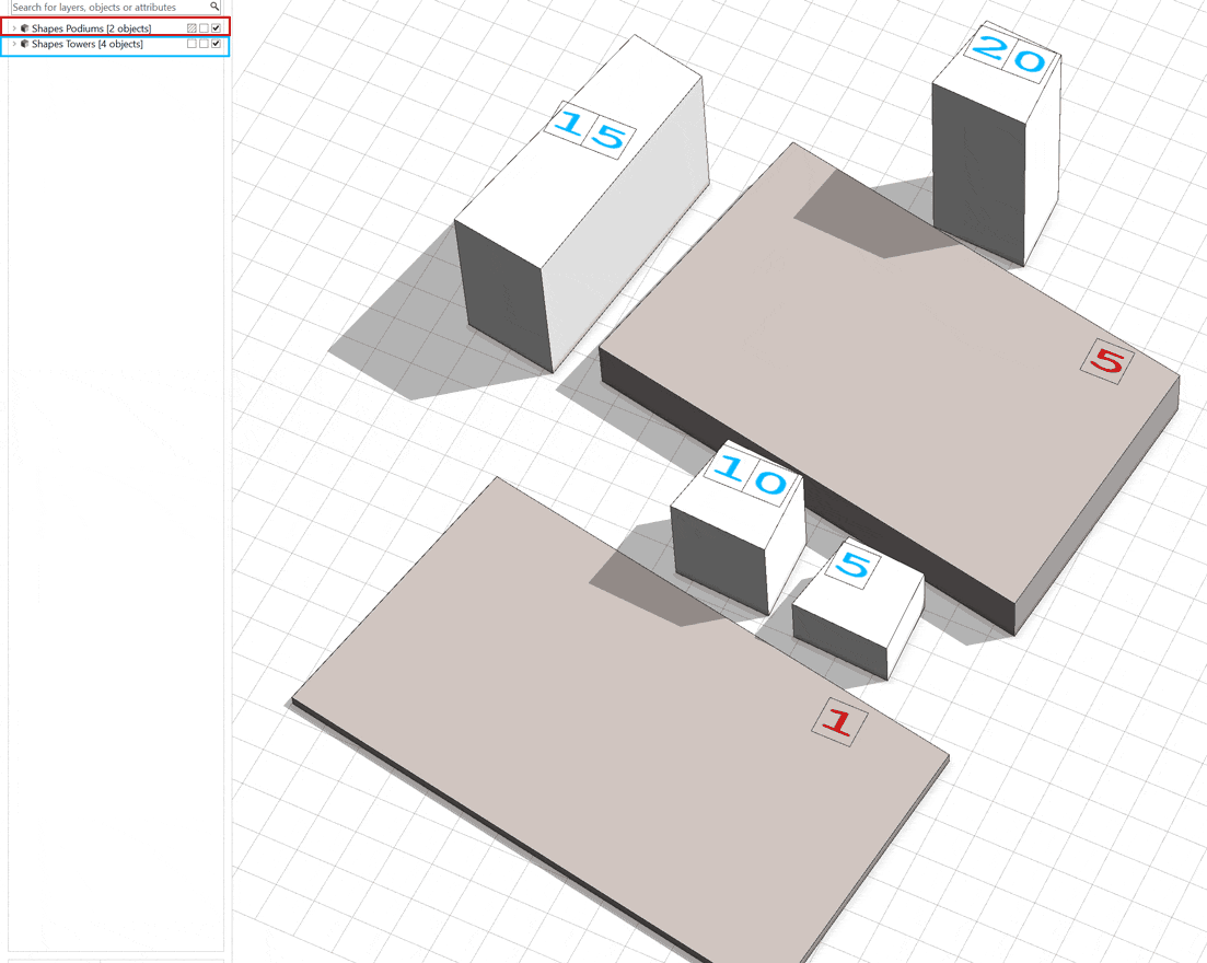 Bi-directional communication between shapes and rule files