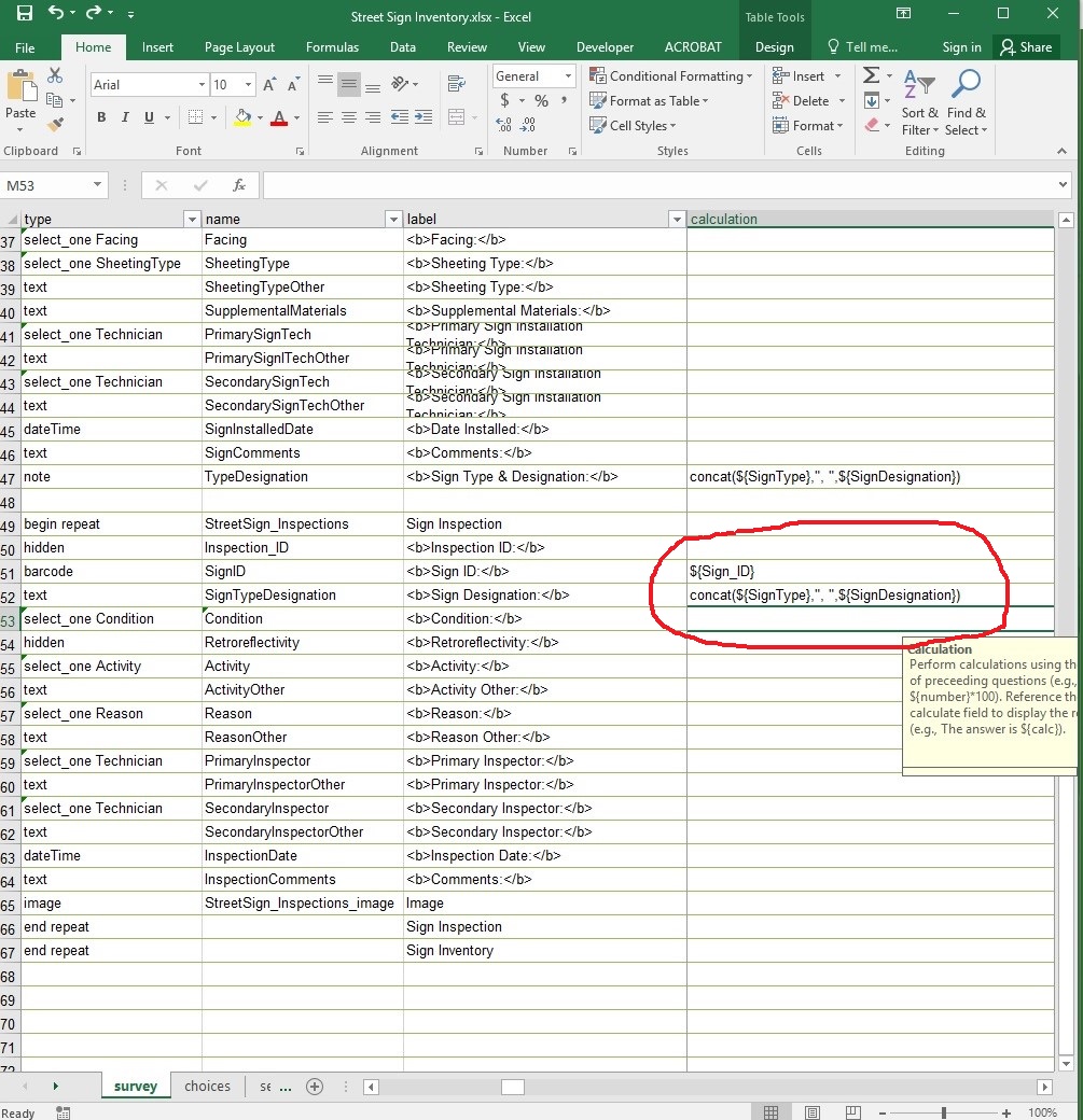 Inspection Calculations