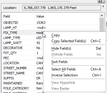 Context sensitive Identify window in ArcMap
