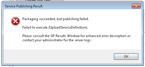 Error message when publishing data with a relationship class to ArcGIS Portal hosted data store