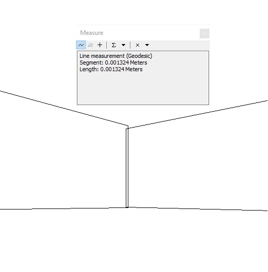 measure between overlapping edges