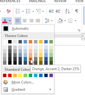 MS Word color chooser