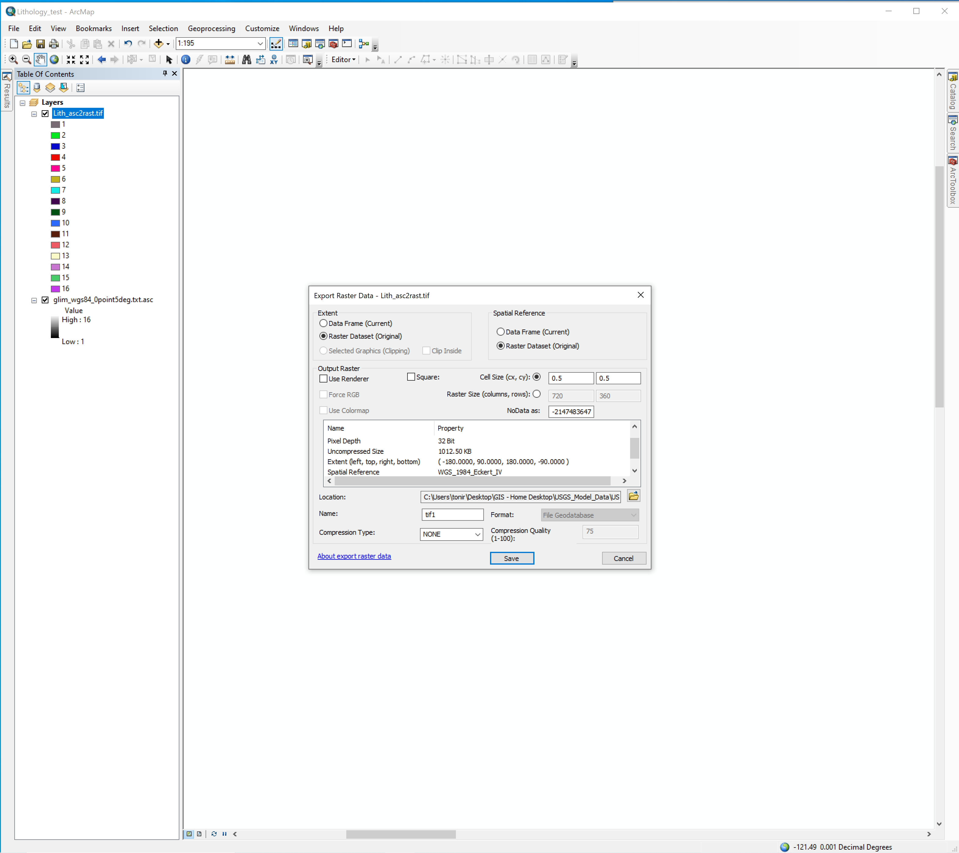 Spatial Reference - Raster Dataset