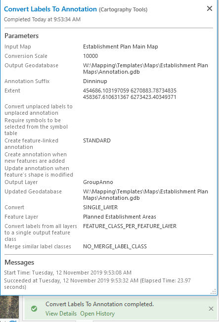 adding long text annotations to features in arcmap