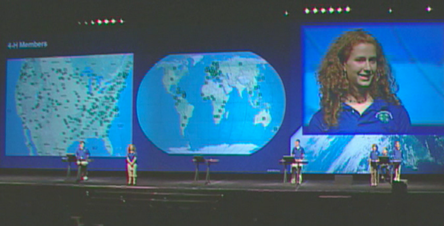 4-H team on stage at Esri UC 2006