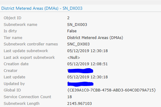 Subnetwork details before editing