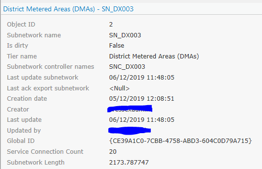 Updated subnetwork details