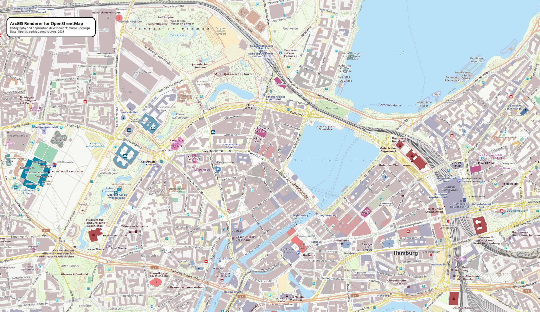 ArcGIS Renderer for OpenStreetMap - Hamburg