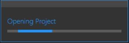 Opening Project status box