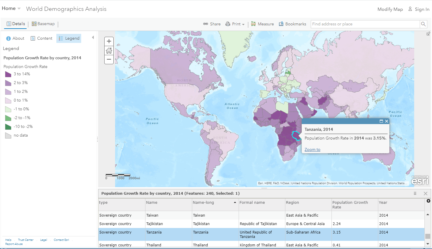 Population by country map