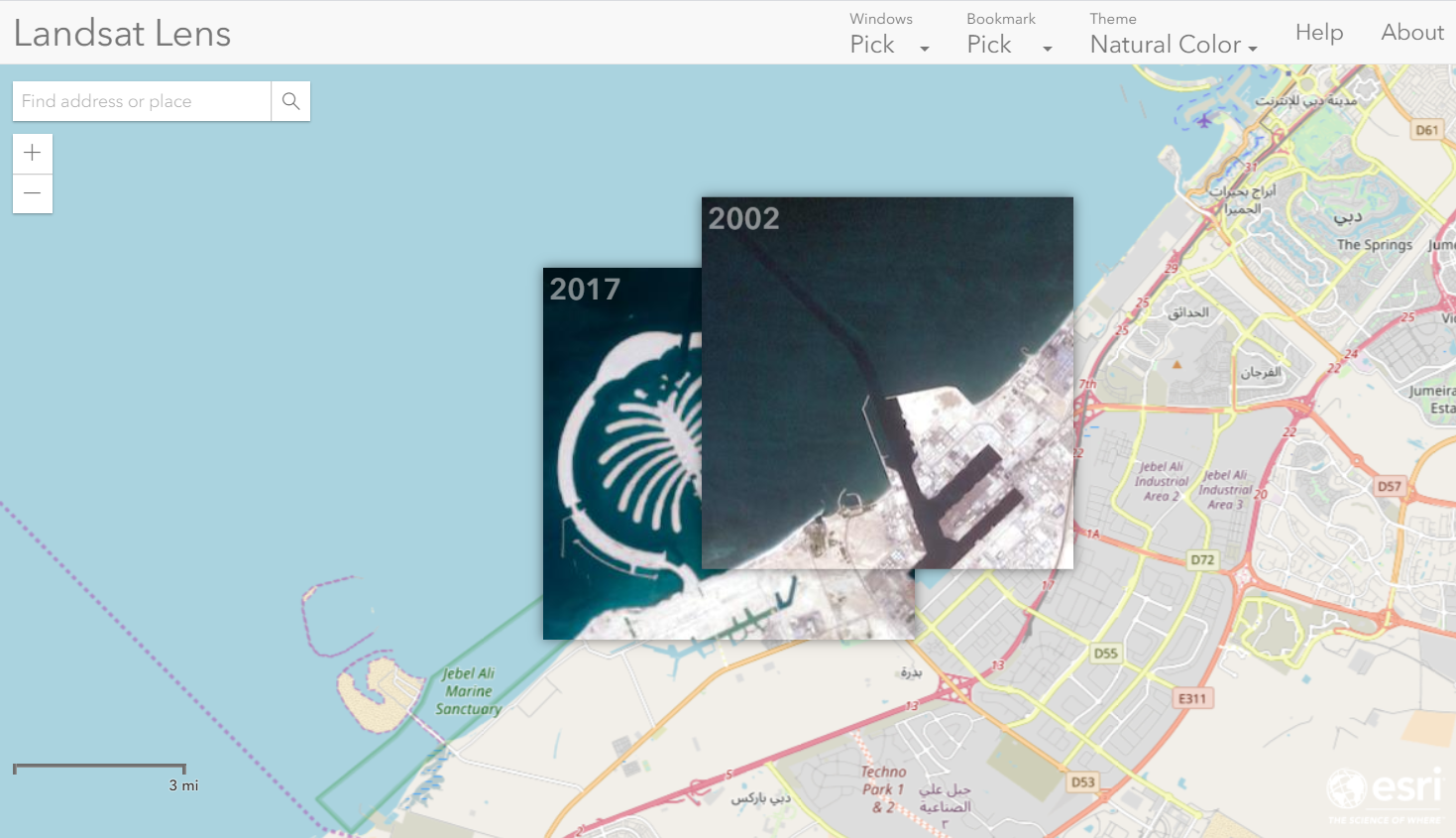 Examining change with the Landsat Lens.