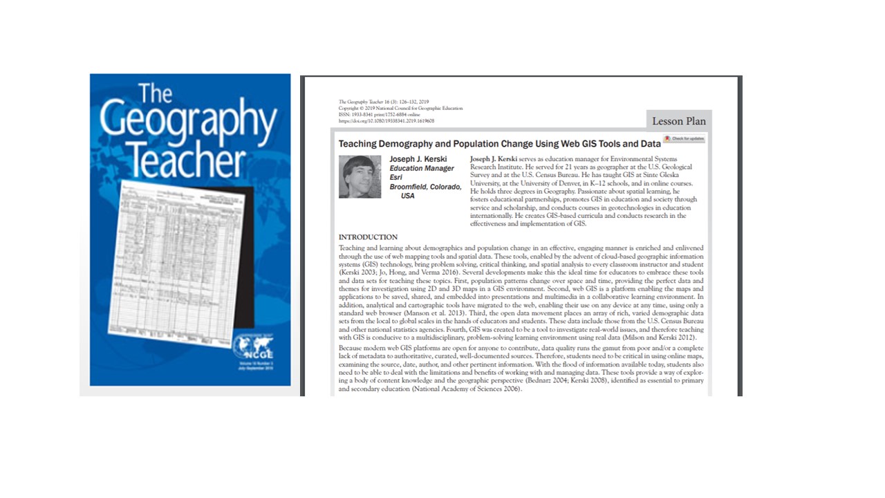 The Geography Teacher special census issue.