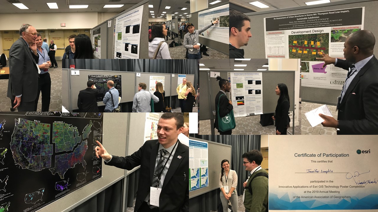 Collage of poster competition from the 2019 AAG Annual Meeting.