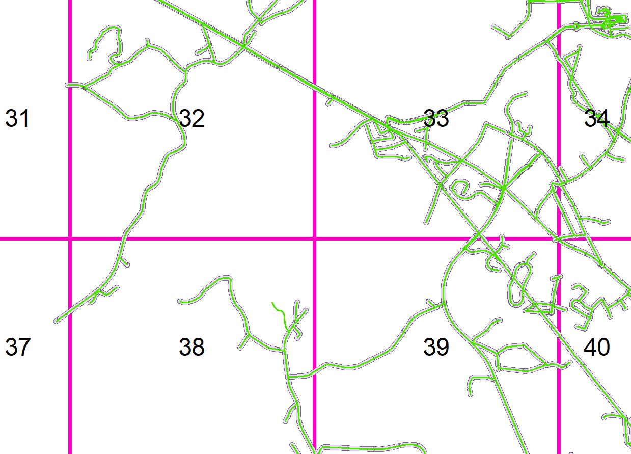 A zoomed out view to show the grid layer (e.g., screenshot 1 is within grid 38).